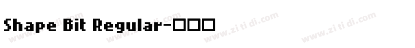 Shape Bit Regular字体转换